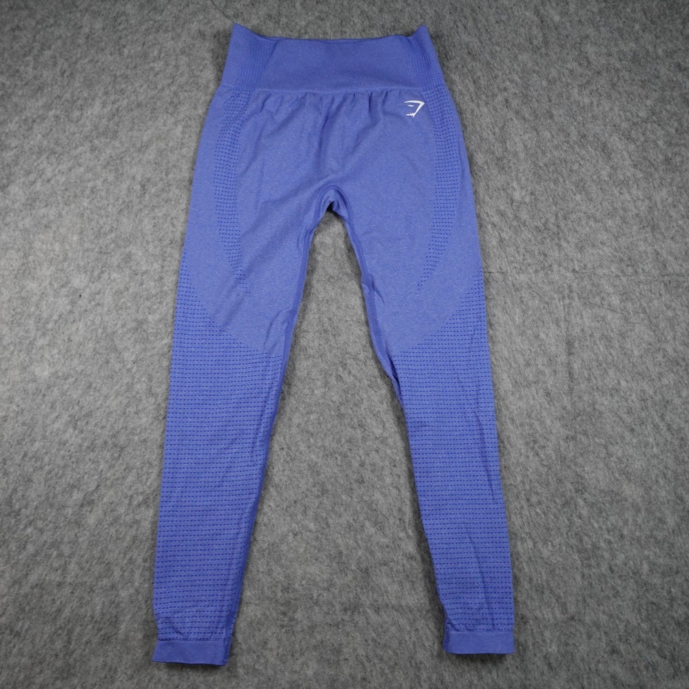Gymshark‎ Leggings Womens Large Blue Vital Seamless High Rise Workout Athletic